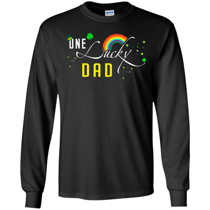 One Lucky Dad St. Patrick_s Day T-shirt Black