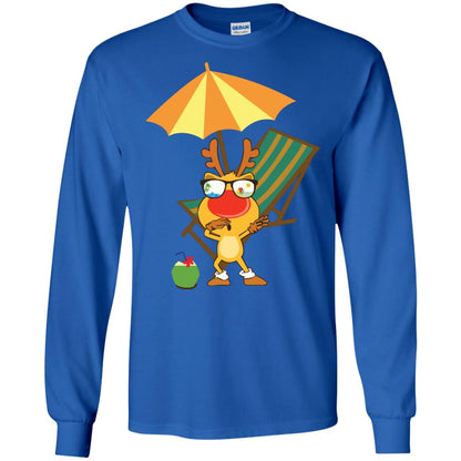 Dabbing Reindeer With Sunglasses Celebrate Xmas In July 2018 Shirt Royal