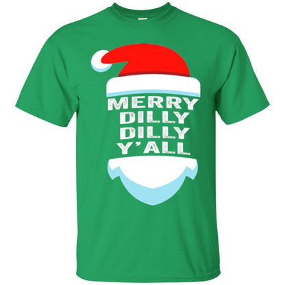 Christmas T-shirt Dilly Dilly Yall Santa Hat Christmas T-shirt Irish Green