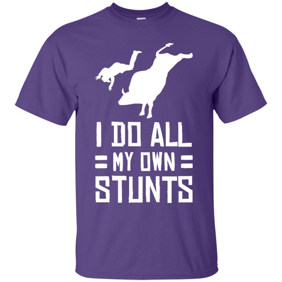 Bull Rider Shirt I Do All My Own Stunts Purple