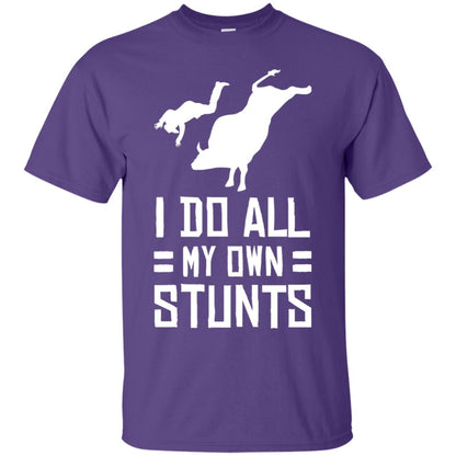 Bull Rider Shirt I Do All My Own Stunts Purple