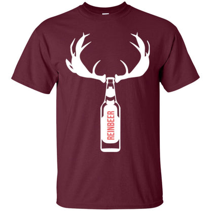 Christmas T-shirt Funny Christmas Reinbeer Maroon