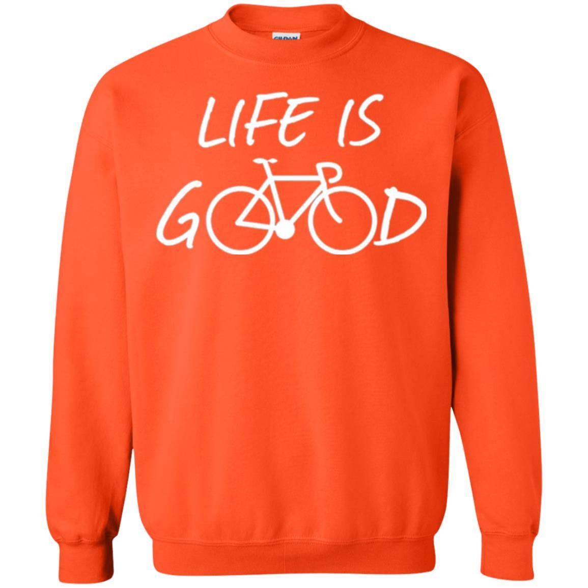 Bicycle T-shirt Life Is Good T-shirt Orange