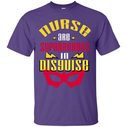 Nurse Are Superheroes In Disguise Movie Fan T-shirt Purple