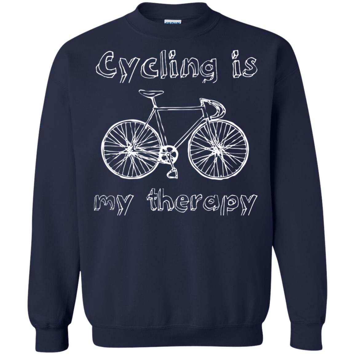 Cycling Is My Therapy Spin Class T-shirt Navy
