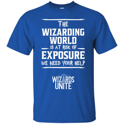 The Wizarding World Is At Risk Of Exposure Harry Potter T-shirt Royal