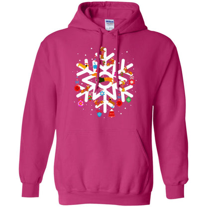 Winter Snow Flower Decorating Bauble And Dachshund X-mas Gift Shirt Heliconia