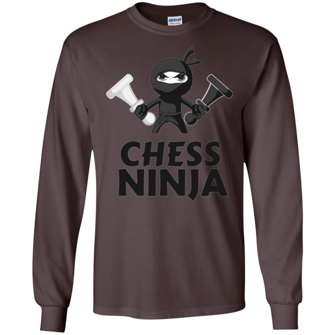 Funny Chess Ninja T-shirt Dark Chocolate