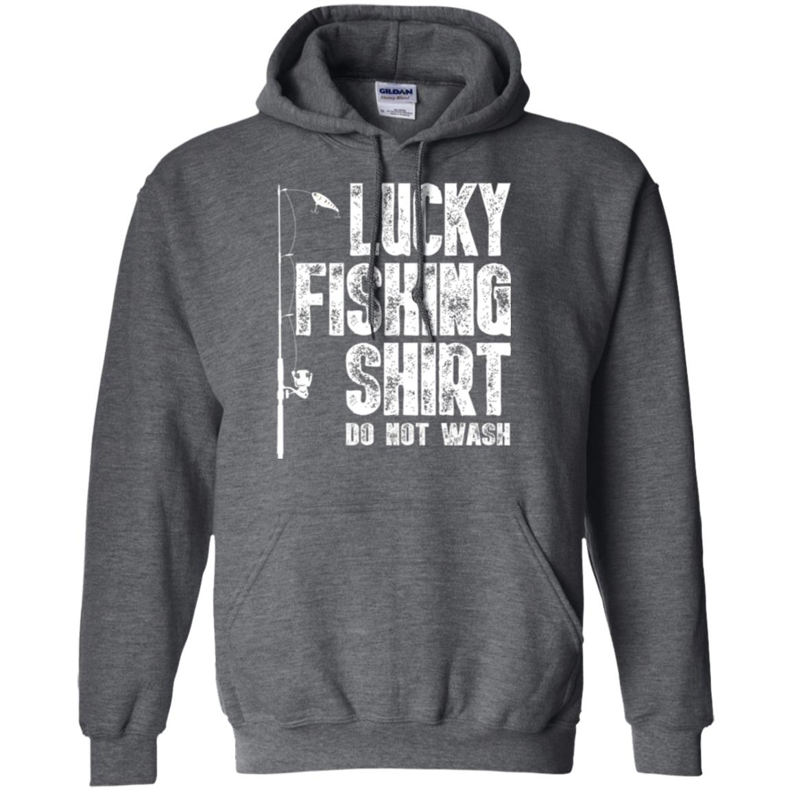 Fisherman T-shirt Lucky Fishing Shirt Do Not Wash Dark Heather