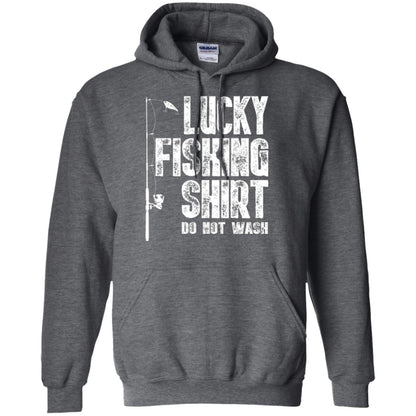 Fisherman T-shirt Lucky Fishing Shirt Do Not Wash Dark Heather