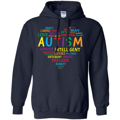 Autism Heart Autism Awareness T-shirt Navy