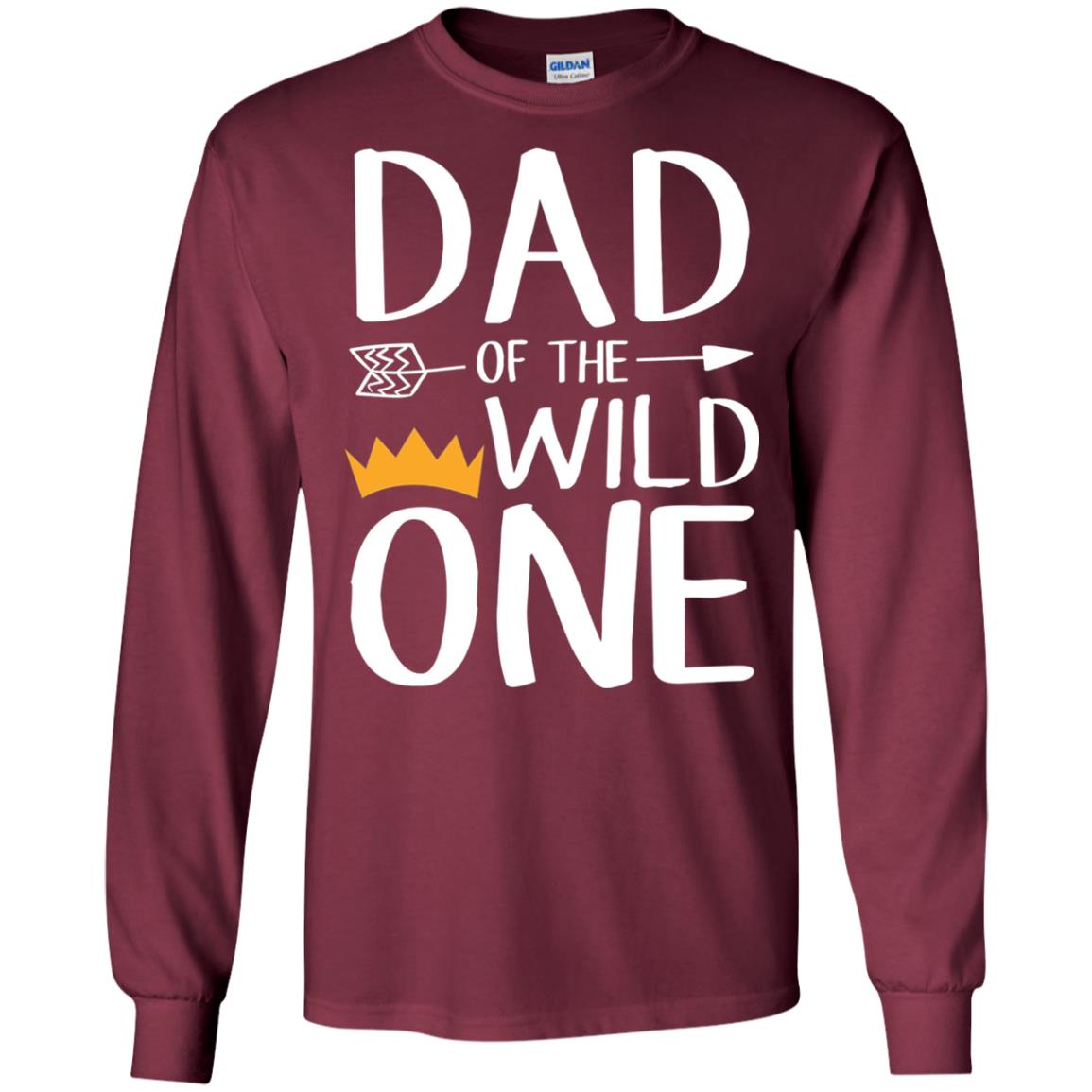 Dad Of The Wild One Thing 1st Birthday Shirt Maroon
