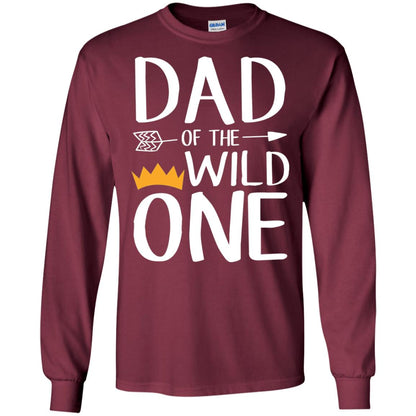 Dad Of The Wild One Thing 1st Birthday Shirt Maroon