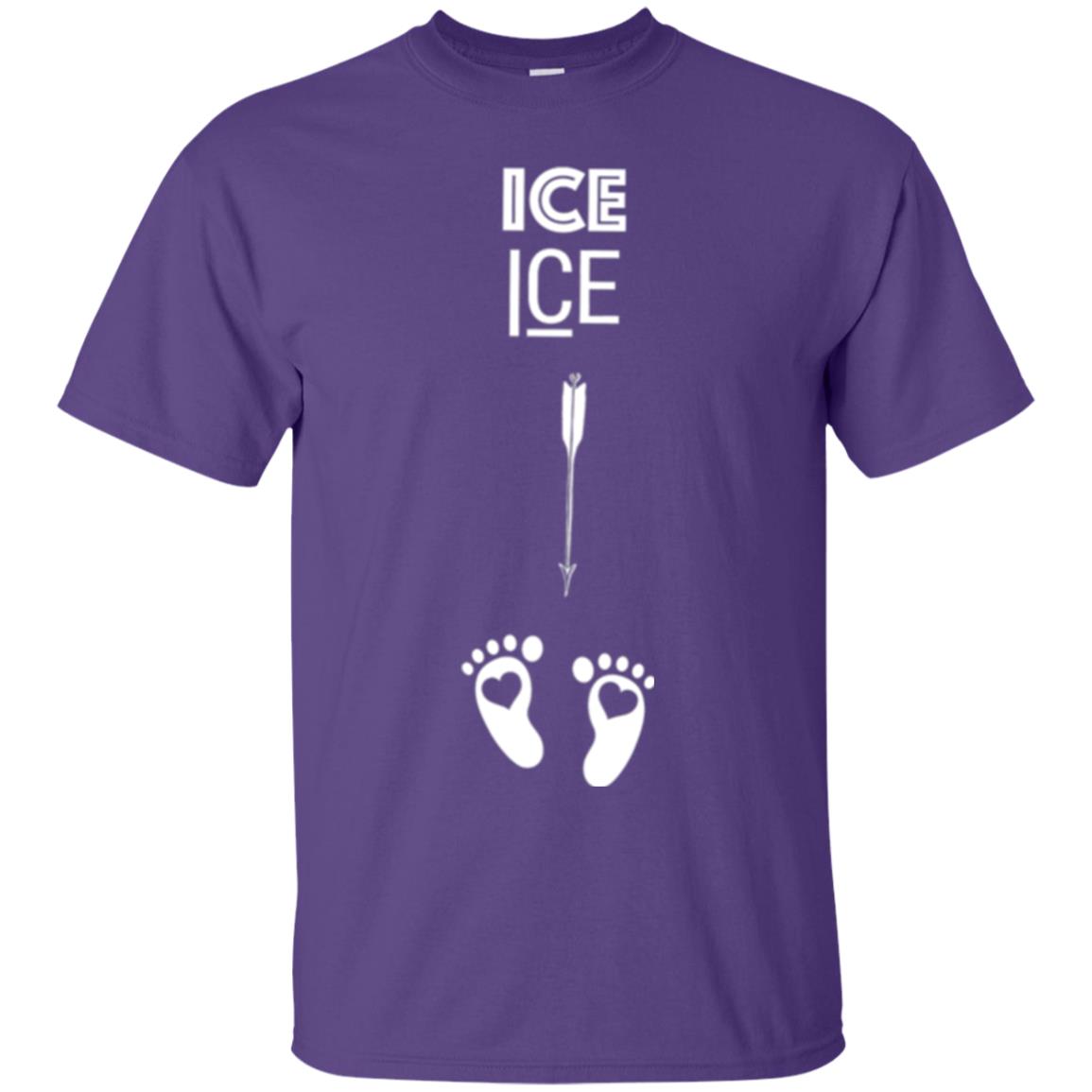 Ice Ice Surprise Baby Pregnancy Announcement T-shirt Purple