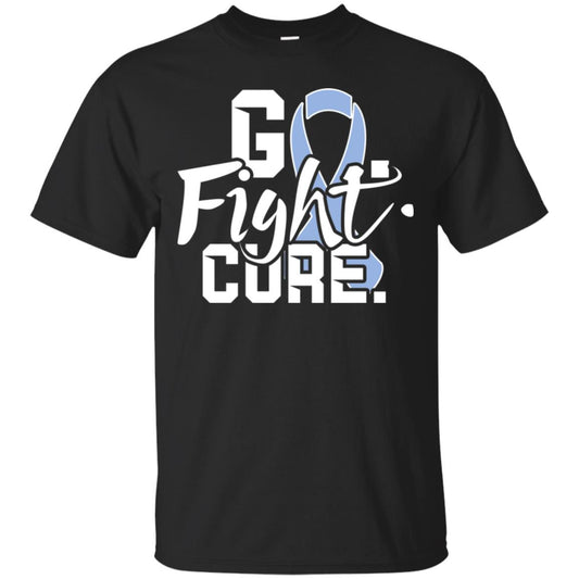 Stomach Cancer Go Fight Cure Periwinkle Ribbon Shirt Black