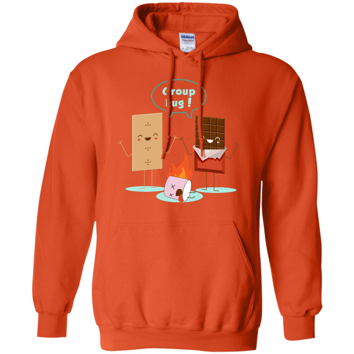 Funny Smores Chocolate Marshmallow Hiking Camping T-shirt Orange