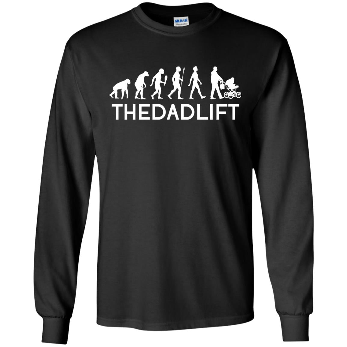 The Evolution Of Man T-shirt The Dad Lift Black