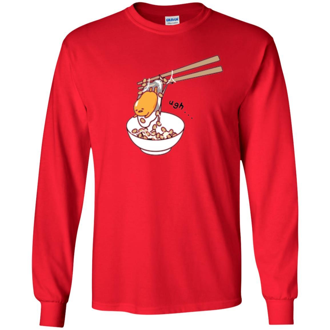 Cartoon T-shirt Gudetama Chopsticks Red