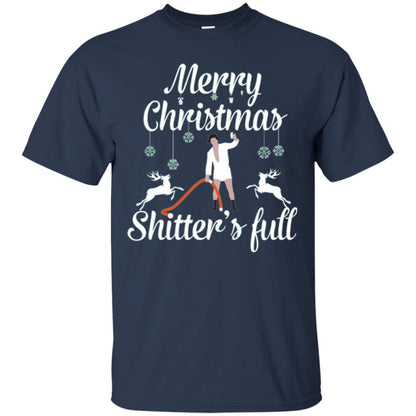 Christmas T-shirt Reindeer Merry Christmas Shitter's Full Navy