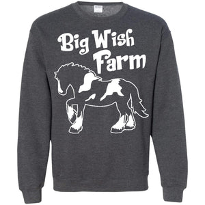 Big Wish Farm Horse ShirtG180 Gildan Crewneck Pullover Sweatshirt 8 oz.
