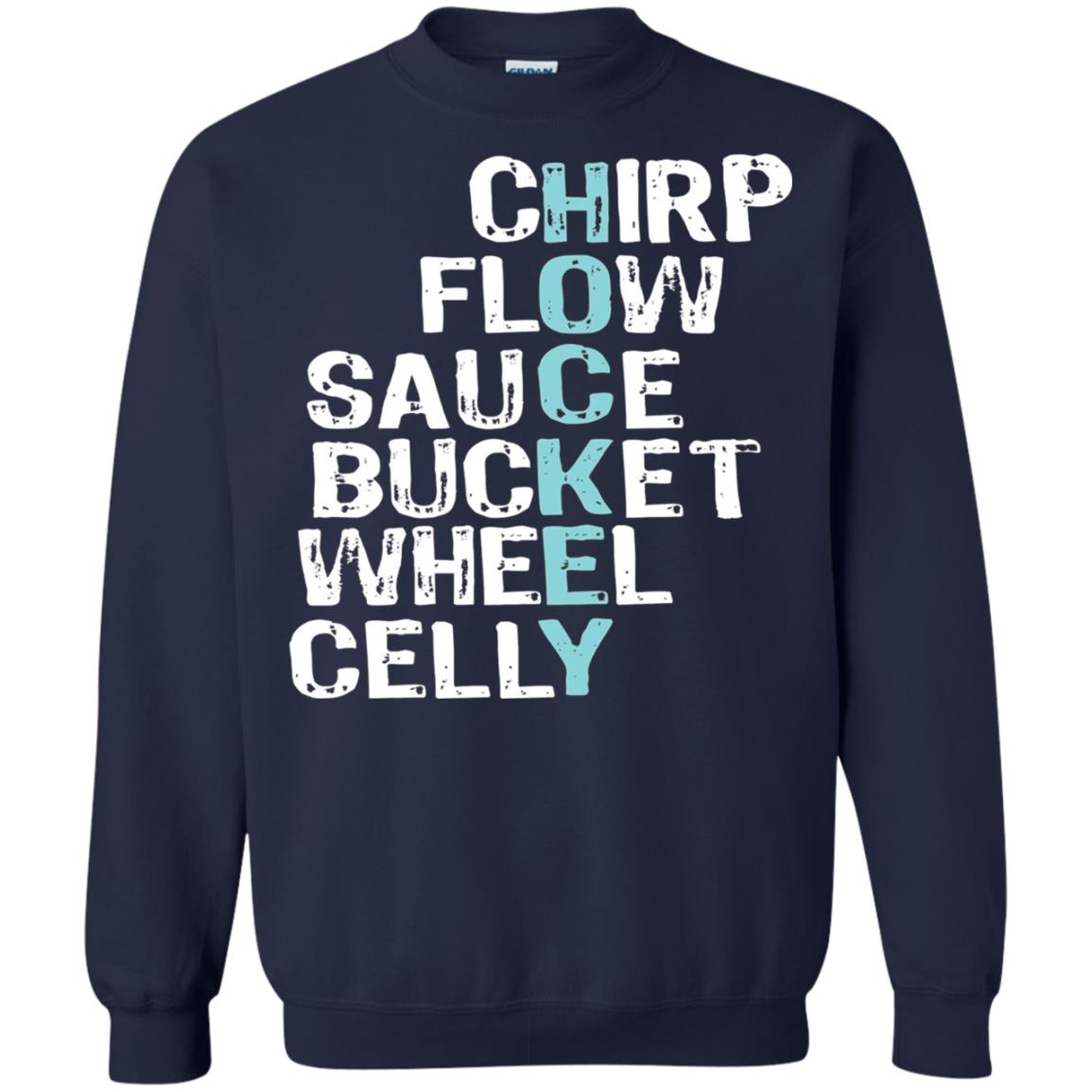 Eat Sleep Hockey Flow Celly Sauce Bucket Flow Wheel Shirt Navy