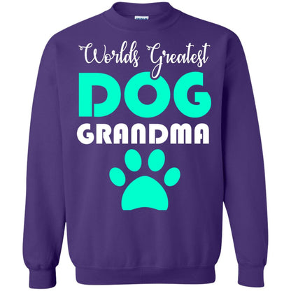 Worlds Greatest Dog Grandma Gift Shirt For Nana Purple