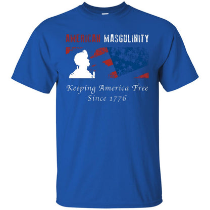 American Masgulinity Keeping America Free Since 1776 Shirt Royal