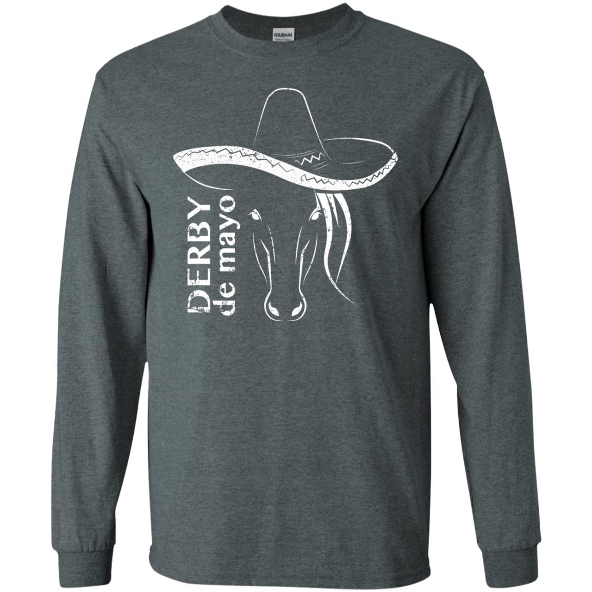 Derby De Mayo Sombrero Horse Race Shirt Dark Heather