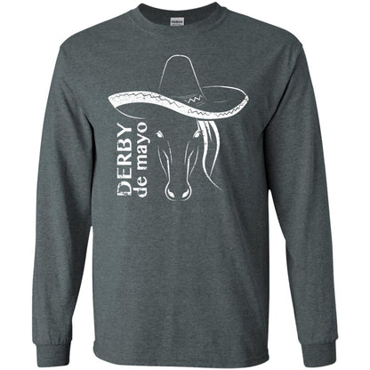 Derby De Mayo Sombrero Horse Race Shirt Dark Heather