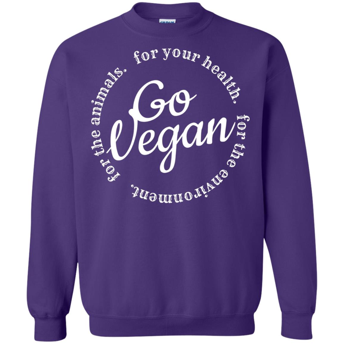 Go Vegan For Your Health Veget Vegetarian T-shirt Purple