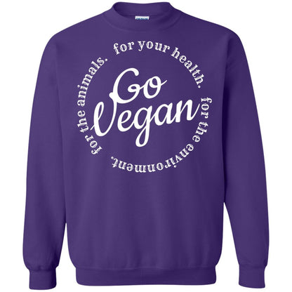 Go Vegan For Your Health Veget Vegetarian T-shirt Purple