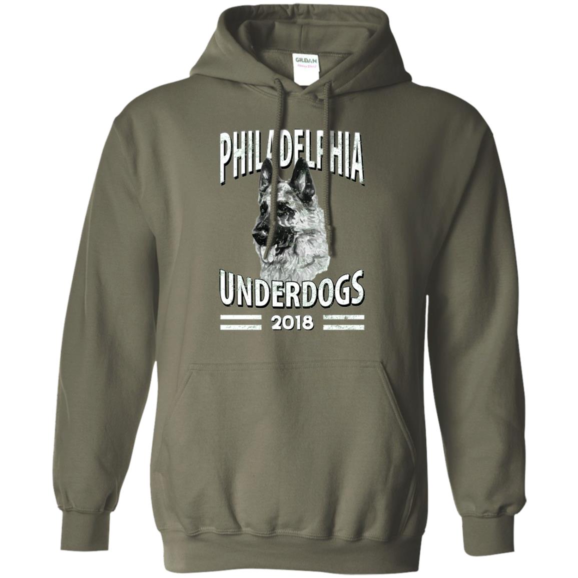 Dog Lover T-shirt Philadelphia Underdogs 2018 T-shirt Military Green