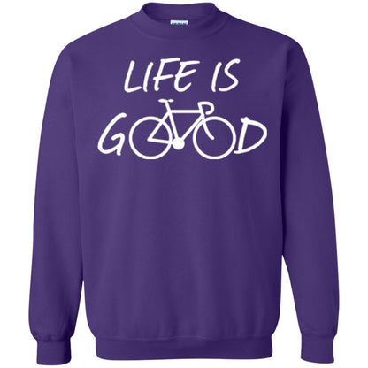 Bicycle T-shirt Life Is Good T-shirt Purple