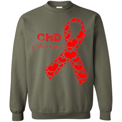 Chd Congenital Heart Defect Awareness T-shirt National Wear Red Military Green