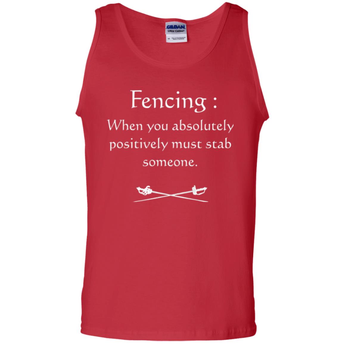 Fencing Lovers T-shirt When You Absolutely Posititive Must Stab Someone Red