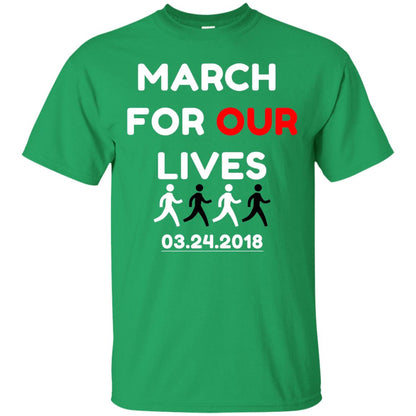 March For Our Lives Gun Control T-shirt Irish Green