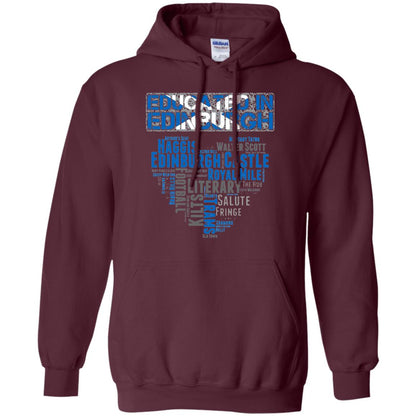 Edinburgh T-shirt Educated In Edinburgh Maroon