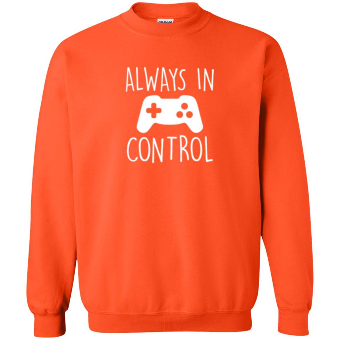 Gamer T-shirt Always In Control Video Game Orange