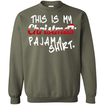 Christmas T-shirt This Is My Christmas Pajama Shirt Military Green