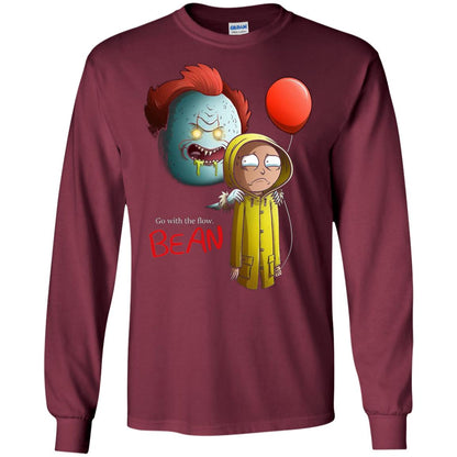 Go With The Flow It And Bean Horror Movie Shirt Maroon