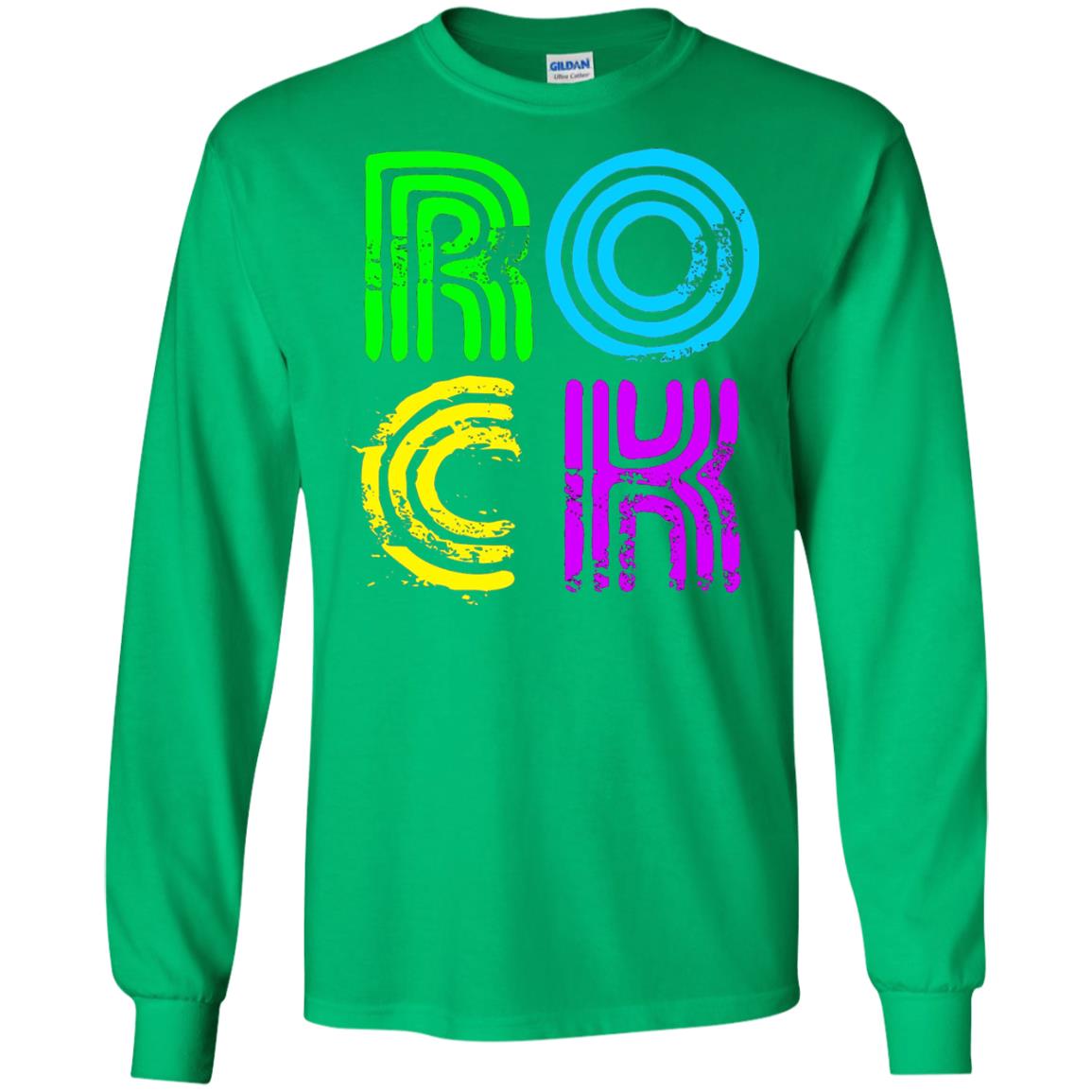 Bright Neon Colours Rock 80_s Retro Theme T-shirt Irish Green