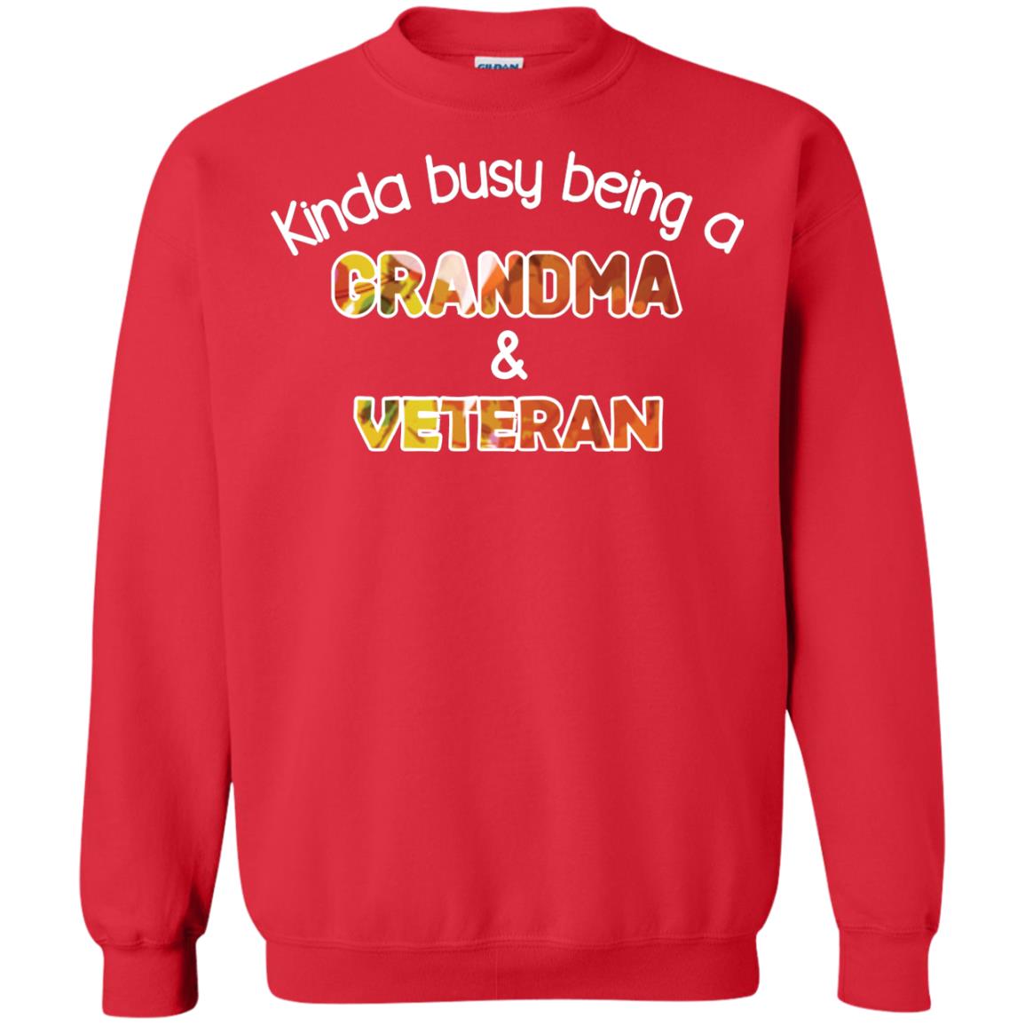 Kinda Busy Being A Grandma And Veteran Nana Shirt Red