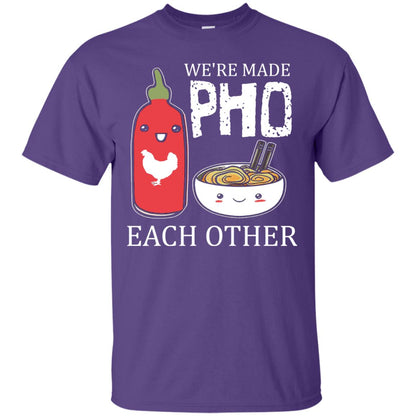 Pho And Sriracha T-shirt We're Made Pho Each Other Purple