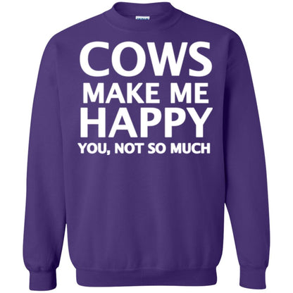 Cow Lovers T-shirt Cows Make Me Happy You Not So Much Purple