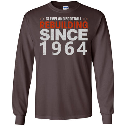 Football T-shirt Cleveland Football Rebuilding Since 1964 Dark Chocolate