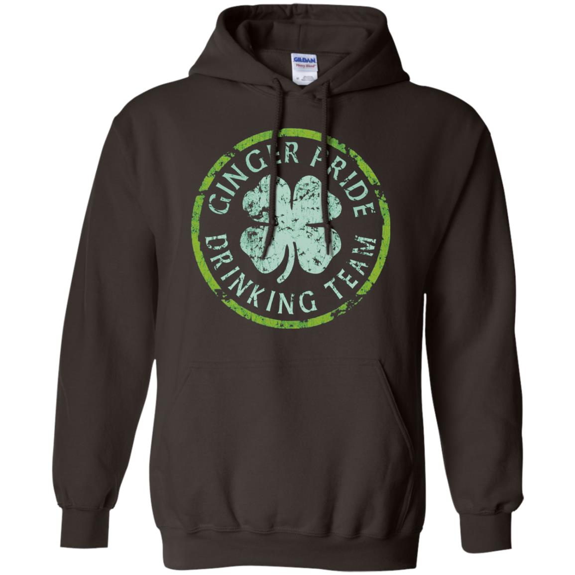 Funny Ginger Pride Drinking Team Irish T-shirt Dark Chocolate