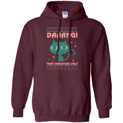 Cat Lovers T-shirt Daaang! That Sweaters Ugly Maroon