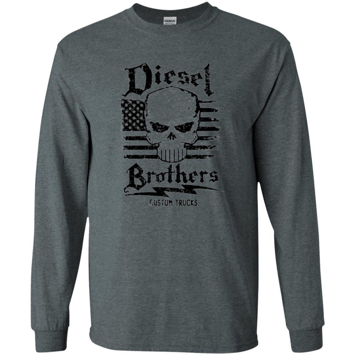 Diesel Brothers Custom Trucks Skull Usa Flag T-shirt