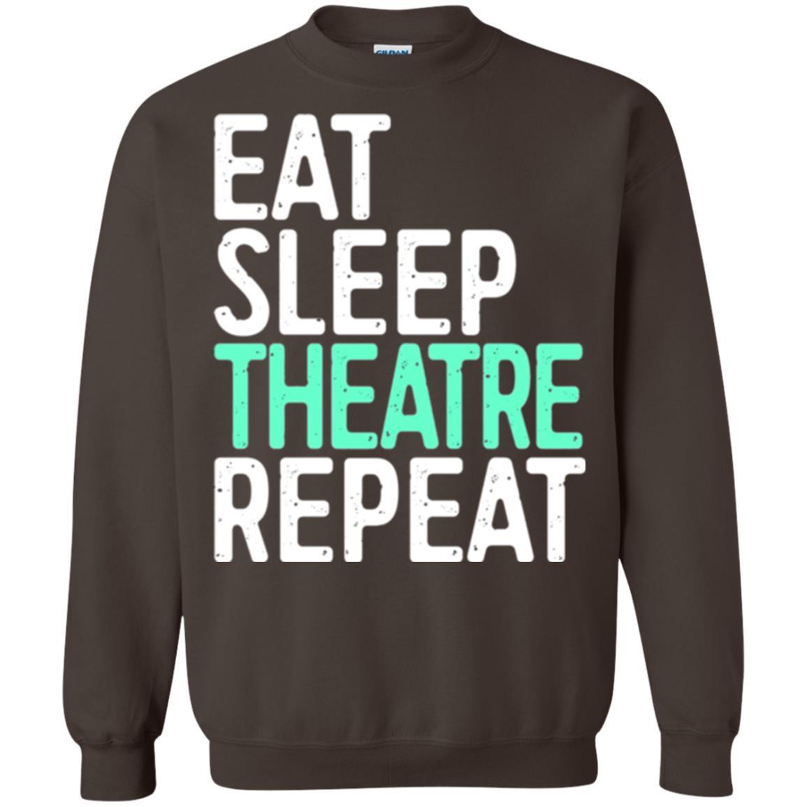 Actor T-shirt Eat Sleep Theatre Repeat T-shirt Dark Chocolate