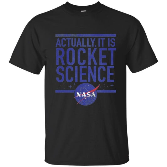 Science T-Shirt Actually It Is Rocket Science Graphic Black